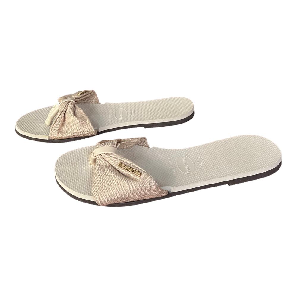 Havaianas St. Tropez Shine Flip Flop Thong Sandal Women's  9/10 39/40 NEW